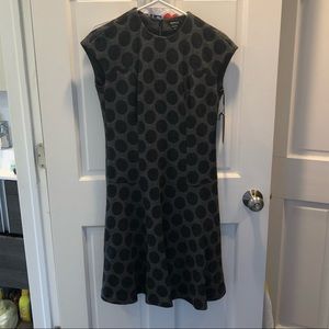 Grey and black dot dress